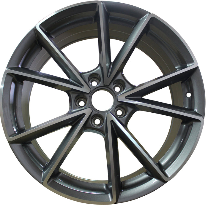 20 Inch Audi Rims A4 A5 A6 A7 A8 S4 S5 S6 S7 S8 RS5 RS6 RS7 Gunmetal Machined Wheels