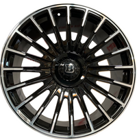 22 Inch Brabus Style Rims Fit Mercedes S580 S560 S600 S500 S550 S63 S450 S400 S350 S Class Gloss Black Wheels