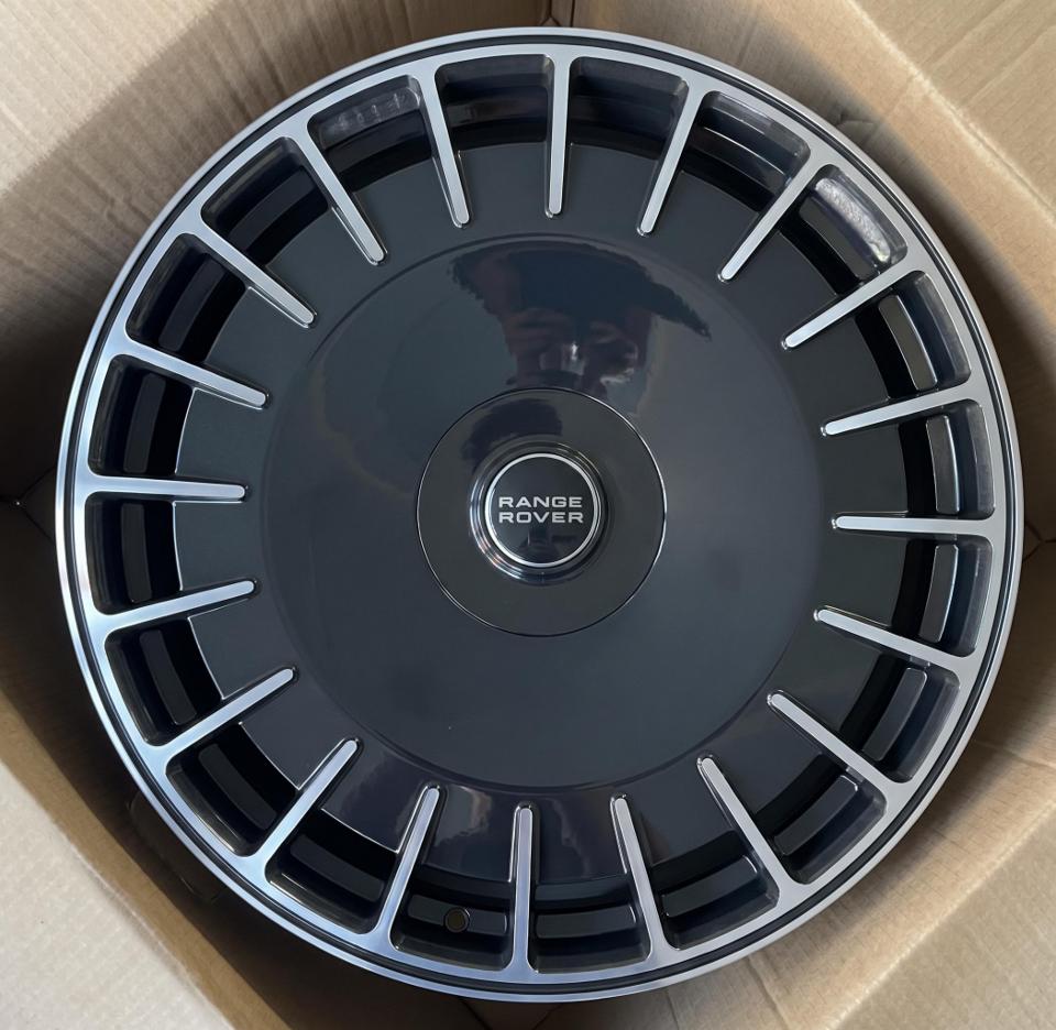 24" Inch Range Rover Rims SV SE HSE Sport Wheels Black Machined Face Custom Wheels