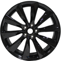 21x8.5/9 Staggered Tesla Model S Model Y Model X Satin Black Twist Spoke Style Wheels