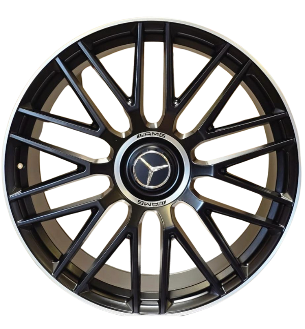 20 Inch Rims Mercedes Mercedes E CLASS S CLASS CL Staggered Satin Black Machined Lip Wheels