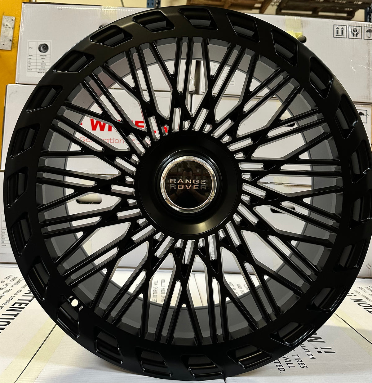 24 Inch Rims fit Range Rover Sport / Full Size HSE SVR Style  Satin Black Wheels