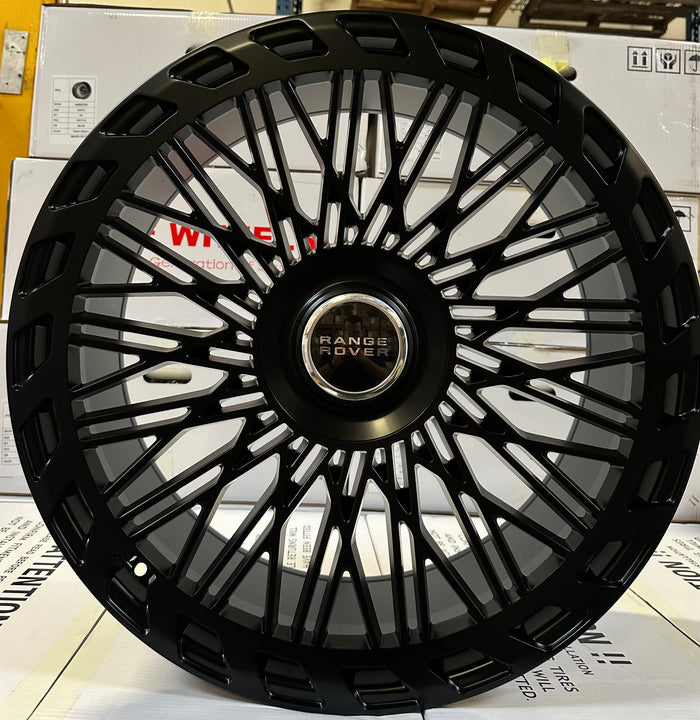 24 Inch Rims fit Range Rover Sport / Full Size HSE SVR Style  Satin Black Wheels
