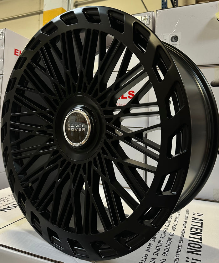 24 Inch Rims fit Range Rover Sport / Full Size HSE SVR Style  Satin Black Wheels