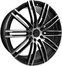 20 Inch Rims Fits Porsche Cayenne Turbo S GTS Base Machined Black Wheels