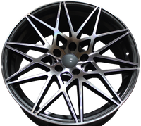 20 Inch Staggered Rims Gunmetal Machined 666 Style Wheels