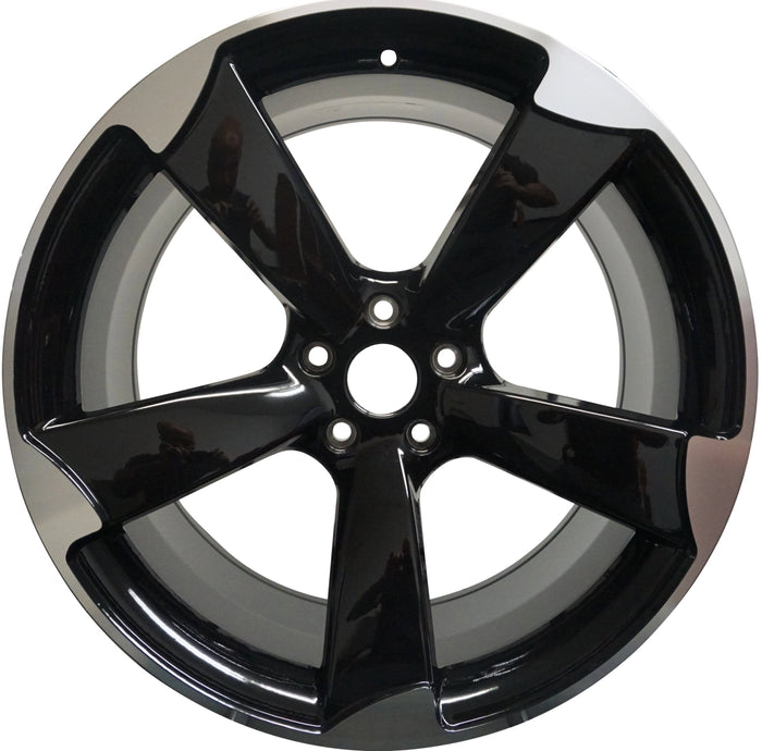 20 Inch Audi Rims A5 A6 A7 A8 S6 S7 S8 Q3 Q5 Black Machined Tips Wheels