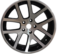 22 INCH RIMS HEMI SRT DODGE RAM 1500 MACHINED BLACK WHEELS