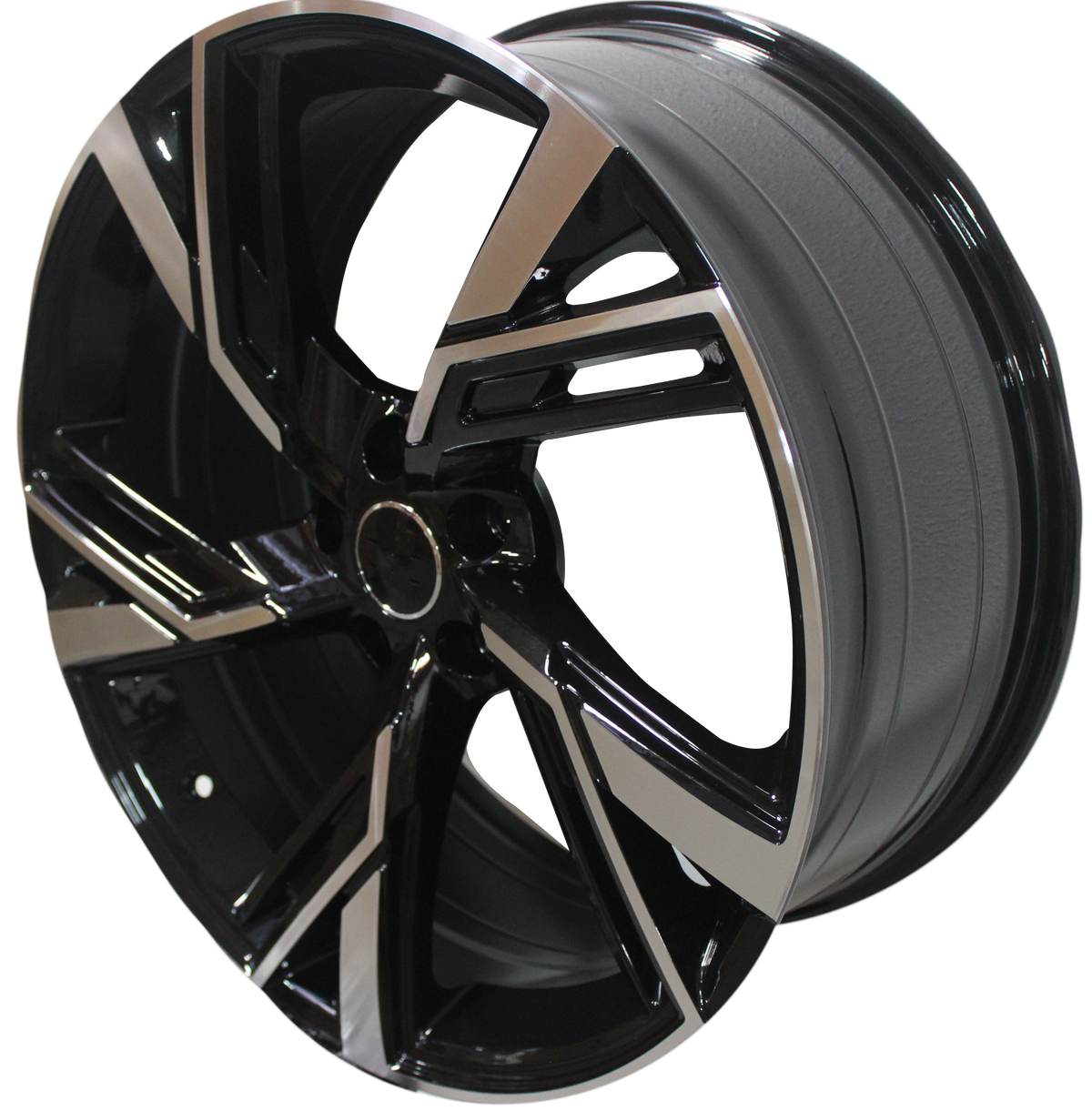 19 Inch Audi RS Style Rims Black Machined Wheels