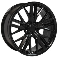 20" INCH CHEVY CAMARO ZL1 SS RS Z28 LT STAGGERED GLOSS BLACK WHEELS