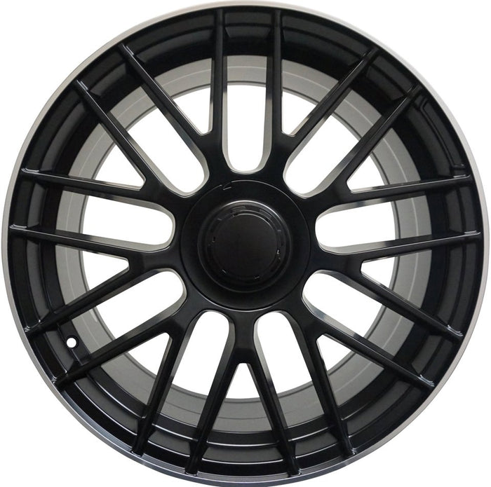 19" Inch Staggered Flow Form Maybach Style Black Machined Rims