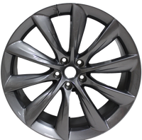 22x9 Tesla Model S Model X Gloss Gunmetal Updated Twist Spoke Style Wheels