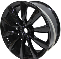 22x9 Tesla Model S Model X Gloss Black Updated Twist Spoke Style Wheels