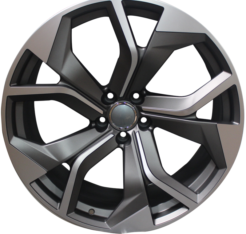 22 Inch Audi Rims A5 A6 A7 A8 S5 S6 S7 S8 RS5 RS6 RS7 Q5 Q7 SQ5 SQ7 Black Machined Face Wheels