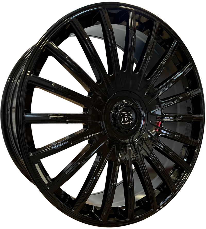 24" Inch Flowformed Rims Fit Gloss Black Mercedes G Wagon G550 G65 G63 G55 G500 Brabus "PLATINUM"&nbsp; Style Wheels