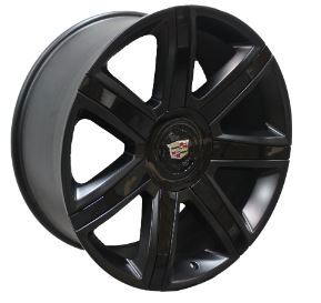 22" Inch Rims Cadillac Rims Fits Escalade ESV EXT Wheels. Satin Black with Gloss Black Inserts for All Cadillac Escalade ESV EXT Models  Cadillac Escalade