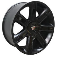 22" Inch Rims Cadillac Rims Fits Escalade ESV EXT Wheels. Satin Black with Gloss Black Inserts for All Cadillac Escalade ESV EXT Models  Cadillac Escalade
