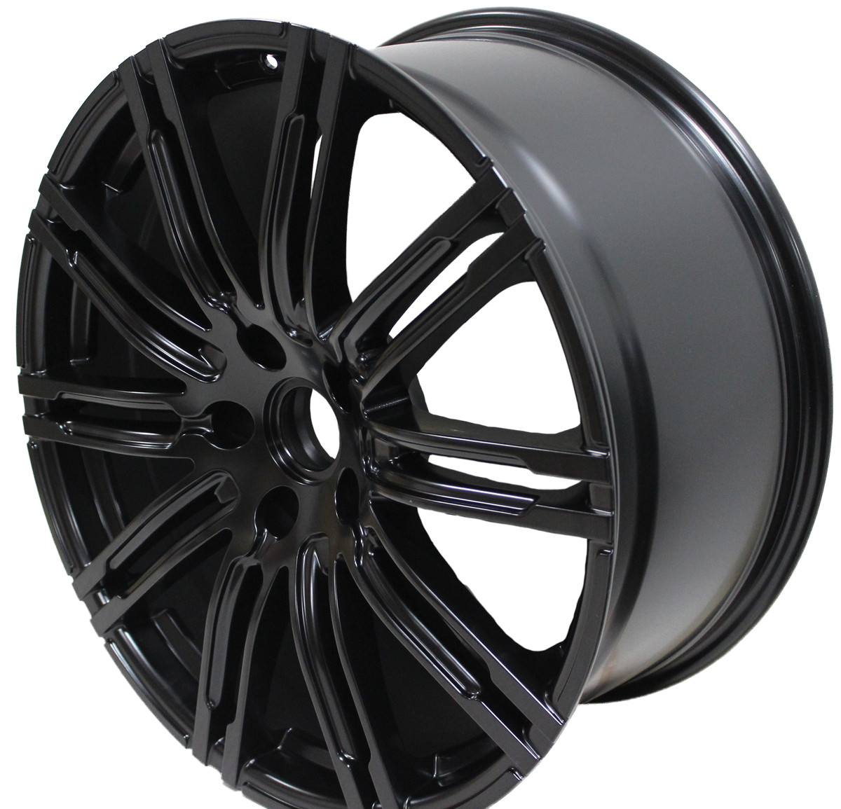 22 Inch Rims Fits Porsche Cayenne Turbo S GTS Base Satin Black Wheels