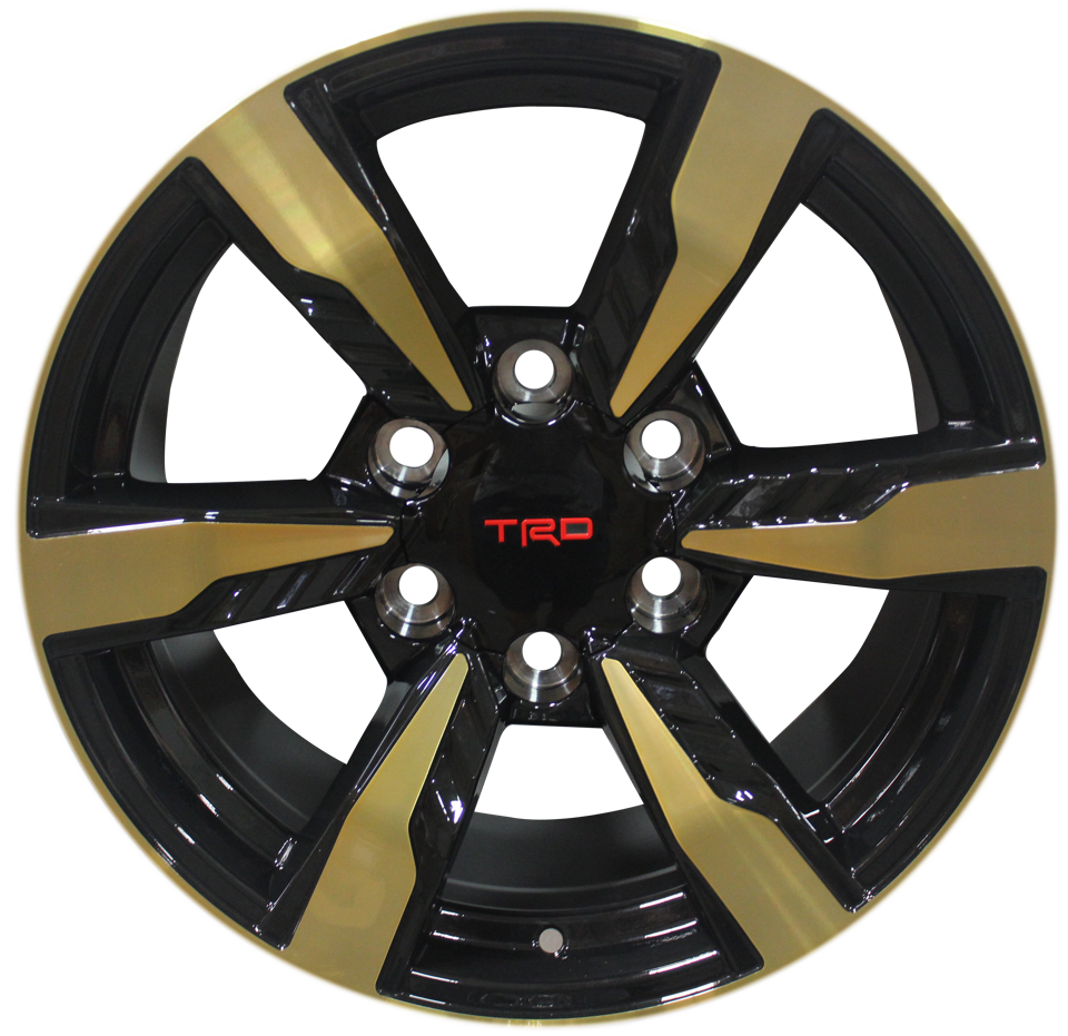 20” inch Toyota TRD 4Runner FJ Cruiser Tacoma Pre Runner TRD Rims in a Rare Gold finish with Black inlays