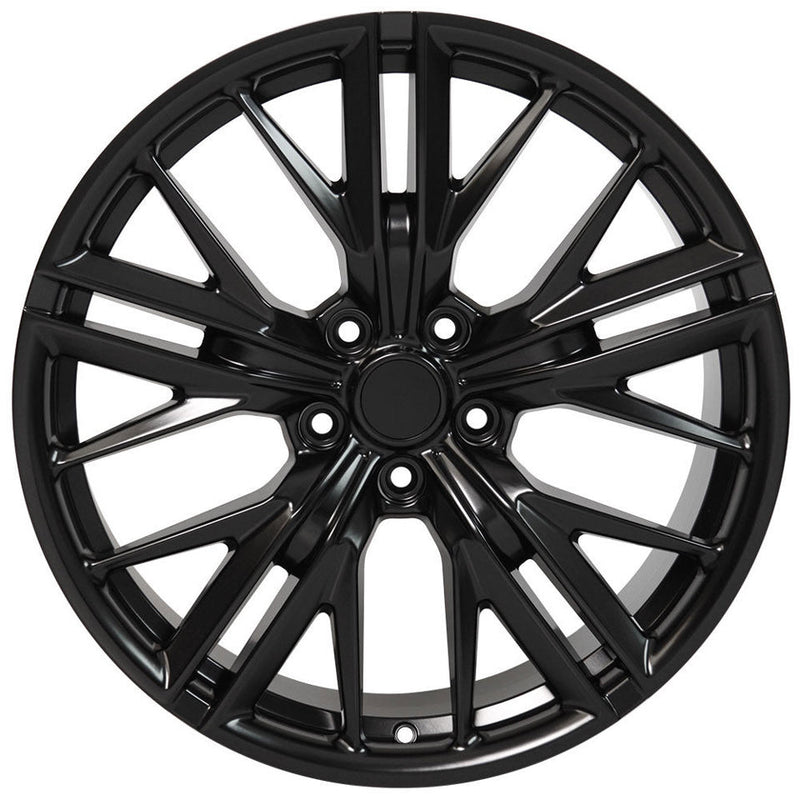 20" INCH CHEVY CAMARO ZL1 SS RS Z28 LT STAGGERED GLOSS BLACK WHEELS