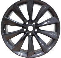 21x8.5 Tesla Model S Model X Gloss Gunmetal Twist Spoke Style Wheels