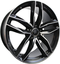 20 Inch Audi Rims A4 A5 A6 A7 A8 S4 S5 S6 S7 S8 RS5 RS6 RS7 Black Machined Wheels