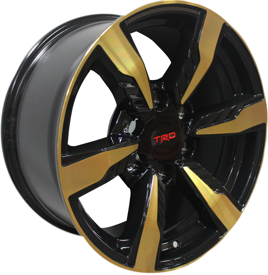 20” inch Toyota TRD 4Runner FJ Cruiser Tacoma Pre Runner TRD Rims in a Rare Gold finish with Black inlays