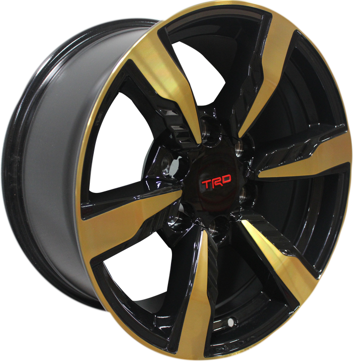 20” inch Toyota TRD 4Runner FJ Cruiser Tacoma Pre Runner TRD Rims in a Rare Gold finish with Black inlays