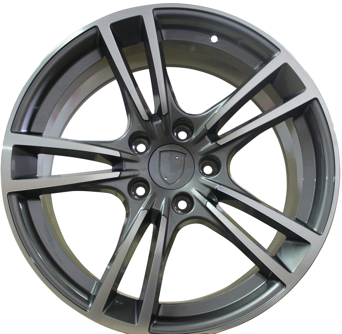 22 Inch Rims Fits Porsche Cayenne Panamera Base Turbo S GTS Turbo Wheels Gunmetal Machined