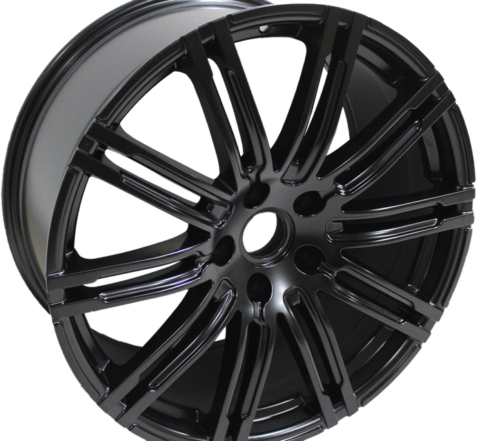 22 Inch Rims Fits Porsche Cayenne Turbo S GTS Base Satin Black Wheels