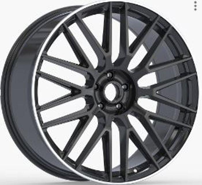 22 Inch Mercedes GLE ML GL GLS Staggered Rims Machined Black Mercedes Wheels