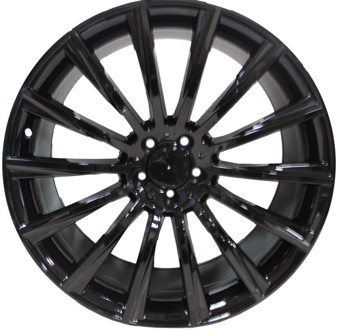 20 Inch Staggered Rims Fit Mercedes S Class CL Gloss Black Wheels