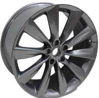 21x8.5/9 Staggered Tesla Model S Model Y Model X Gloss Gunmetal Twist Spoke Style Wheels