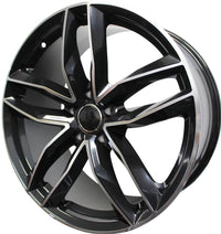 20 Inch Audi Rims A4 A5 A6 A7 A8 S4 S5 S6 S7 S8 RS5 RS6 RS7 Black Machined Wheels