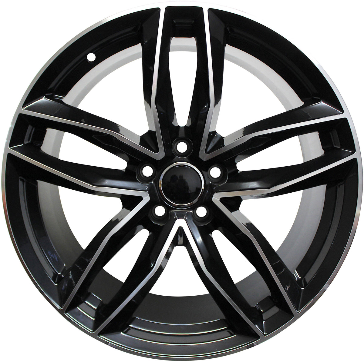 20 Inch Audi Rims A4 A5 A6 A7 A8 S4 S5 S6 S7 S8 RS5 RS6 RS7 Black Machined Wheels