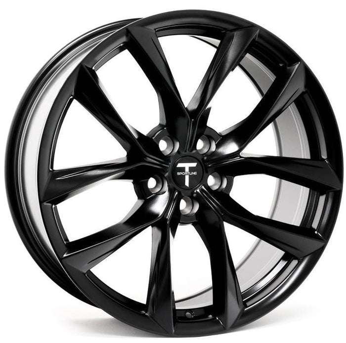 21" Inch Tesla Model Y Satin Black Spoke Style Wheels