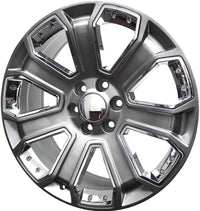 22 Inch Chevy/GMC Rims Tahoe Yukon Sierra Silverado Suburban Avalanche LTZ Wheels Chrome Inserts
