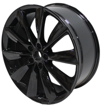 21x8.5/9 Staggered Tesla Model S Model X Model X Gloss Black Twist Spoke Style Wheels