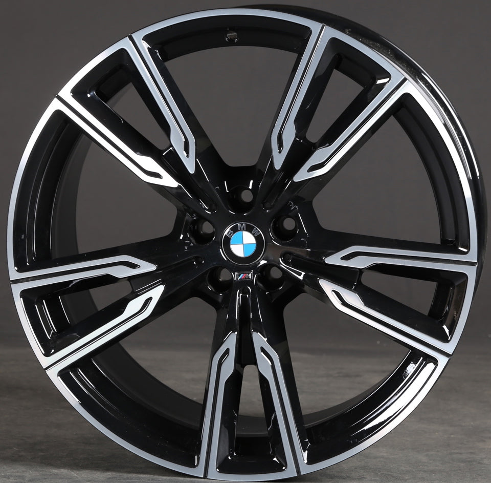 X20 Rims 20 Inch Rims Fit BMW X7 X6 X5 M Sport X6M X5M Wheels Black Machined Fa ...