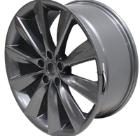 21x8.5/9 Staggered Tesla Model S Model Y Model X Gloss Gunmetal Twist Spoke Style Wheels