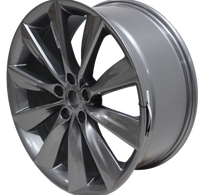 21x8.5/9 Staggered Tesla Model S Model Y Model X Gloss Gunmetal Twist Spoke Style Wheels