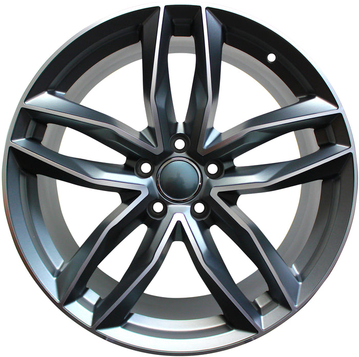 22 Inch Rims Fit Audi A7 A8 S6 S7 S8 RS5 RS6 RS7 RS8 Q5 SQ5 Q7 Gunmetal Machined Wheels