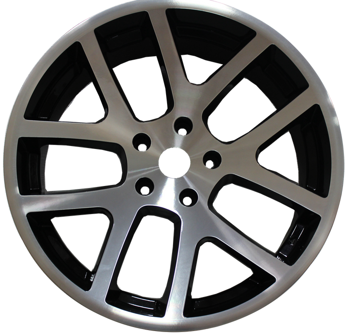 22 INCH RIMS HEMI SRT DODGE RAM 1500 MACHINED BLACK WHEELS