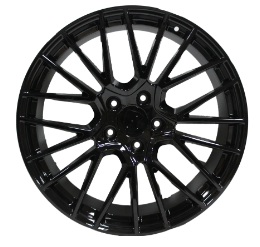21 Inch Rims Fits Porsche Cayenne Turbo S GTS Base Black Machined Mesh Spyder Wheels