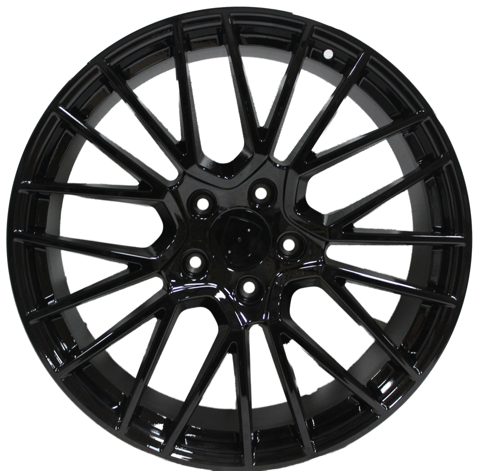 21 Inch Rims Fits Porsche Cayenne Turbo S GTS Base Black Mesh Spyder Wheels
