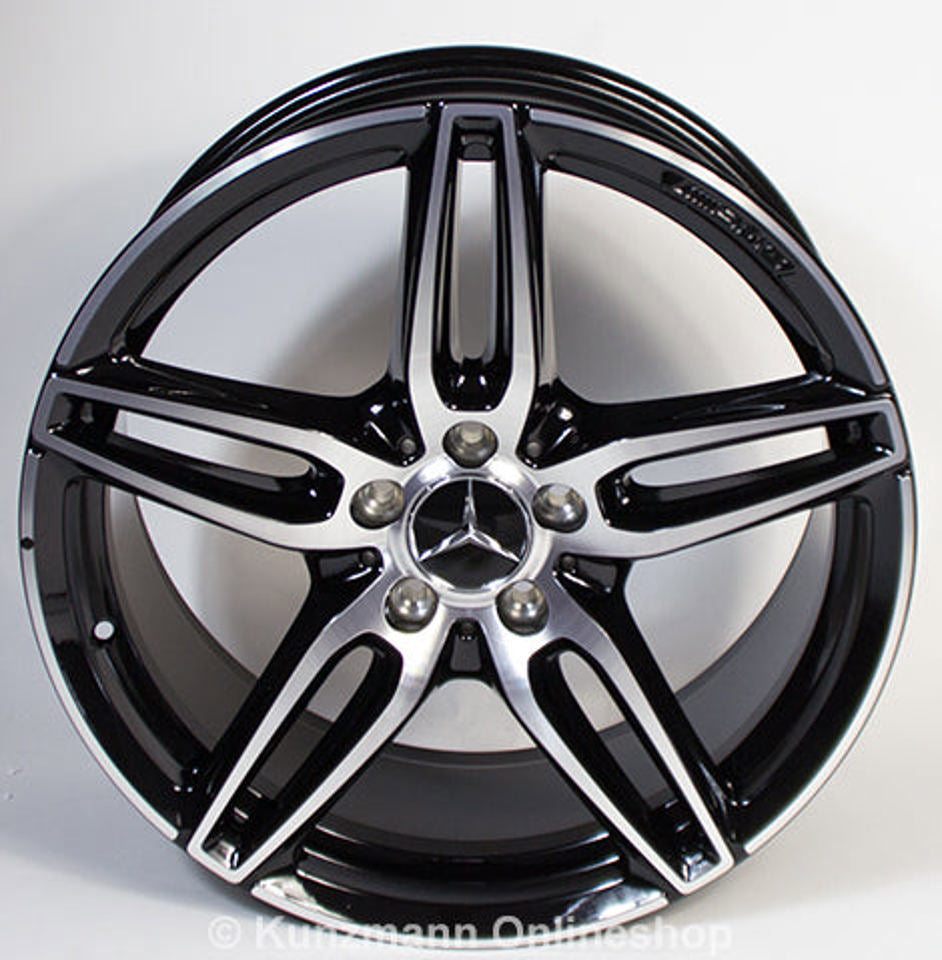 19" Mercedes E CLASS S CLASS&nbsp;Staggered Black Machined Wheels