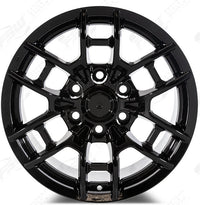 18 Inch Toyota TRD PRO Style Rims Fits 4Runner FJ Cruiser Tacoma Style Gloss Black Wheels