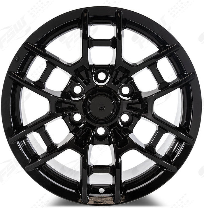 18 Inch Toyota TRD PRO Style Rims Fits 4Runner FJ Cruiser Tacoma Style Gloss Black Wheels