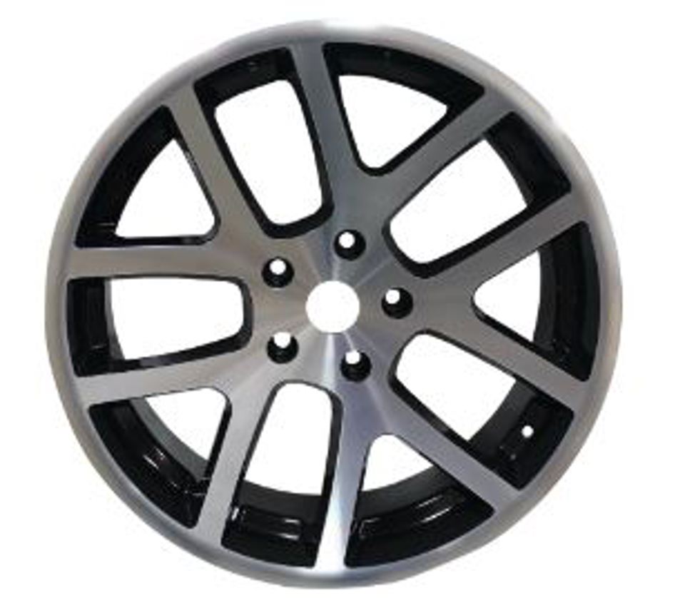 24” Dodge Ram Black Machined Rims