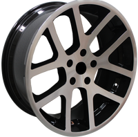 22 INCH RIMS HEMI SRT DODGE RAM 1500 MACHINED BLACK WHEELS